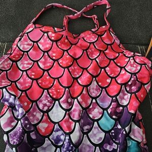 Vibrant Scallop Pattern Dress
